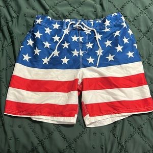 American 🇺🇸 Flag Swimming Shorts - Size L